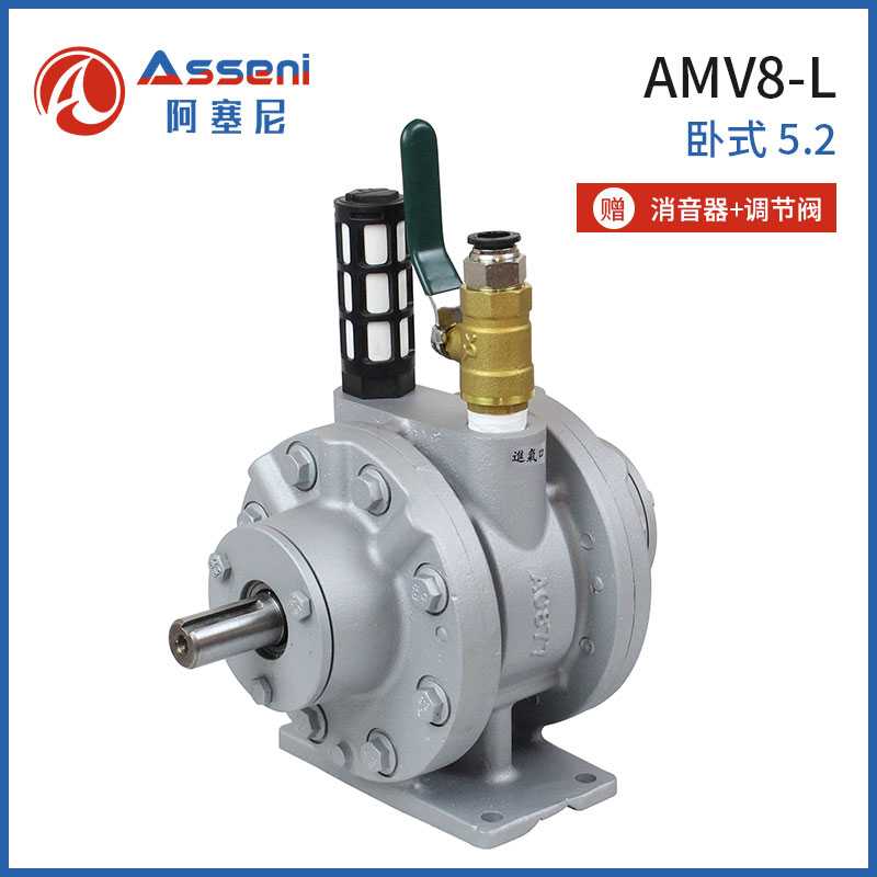 AMV8-L葉片式氣動馬達大扭矩高速減速馬達-無錫阿塞尼科技有限公司